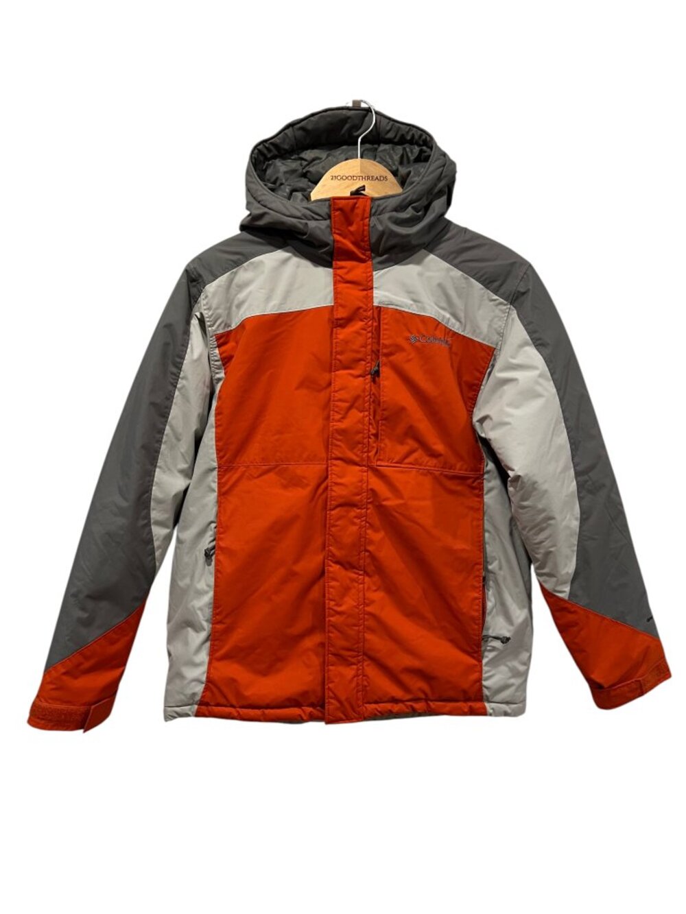 Columbia Youth Bugaboo Omni Shield Winter Jacket, Gray Orange, L 14/16